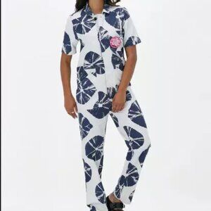 Leon & Harper Orso Donkerblauw Jumpsuit Printed Straight Leg XS